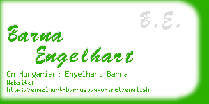 barna engelhart business card